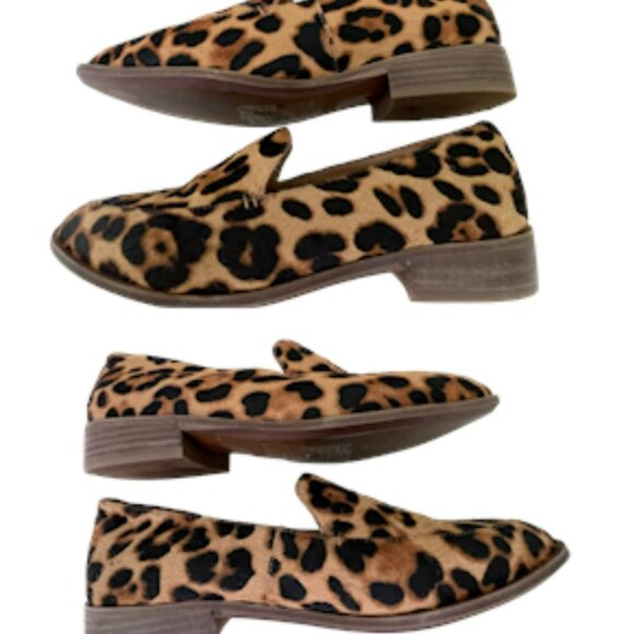 Madewell The Frances Loafer in Leopard Calf Hair Truffle Multi Color Size 7 - Picture 5 of 15